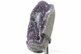 Amethyst Geode Section on Metal Stand - Uruguay #199671-3